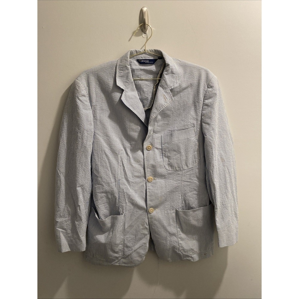 Polo Ralph Lauren Seersucker Blazer/Jacket, Size Med
